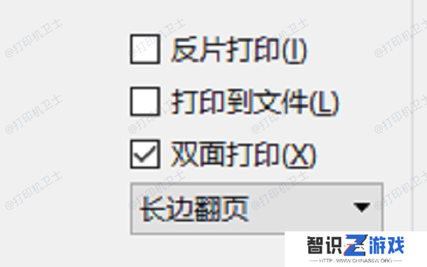 启用双面打印