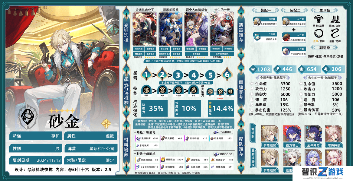 崩坏星穹铁道2.6砂金怎么配队 砂金配队攻略[多图]图片2