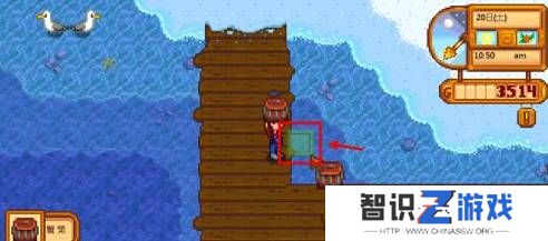 《星露谷物语》蟹笼放诱饵方法