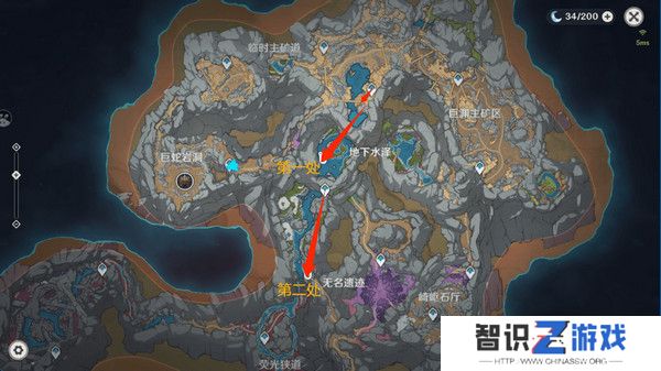 原神层岩巨渊地下矿区钓鱼点在哪里 层岩巨渊地下矿区两处钓鱼点位置[多图]图片2