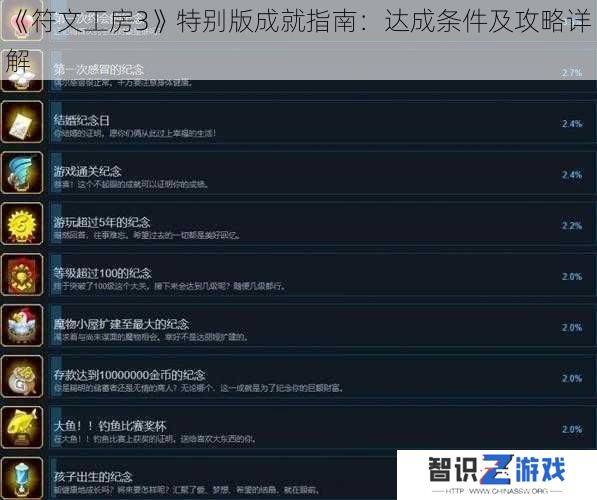 《符文工房3》特别版成就指南：达成条件及攻略详解