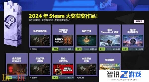 2024年Steam大奖名单公布《黑神话：悟空》获年度最佳