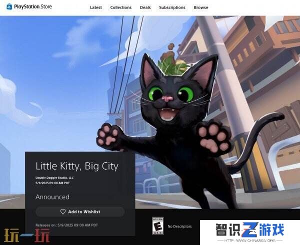 治愈系冒险游戏《小猫咪大城市》5月10日登陆PS平台